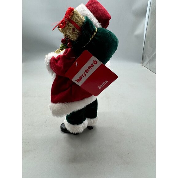 Merry Brite 10.5" Africa American Santa Christmas Figurine Presents & Tree READ - Picture 4 of 8